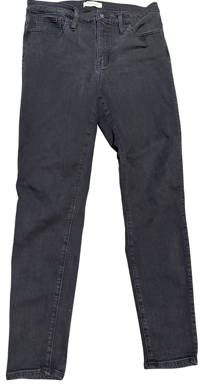 Madewell Roadtripper Skinny Jeans, Black Soft Stretch High Rise Denim, Size 31